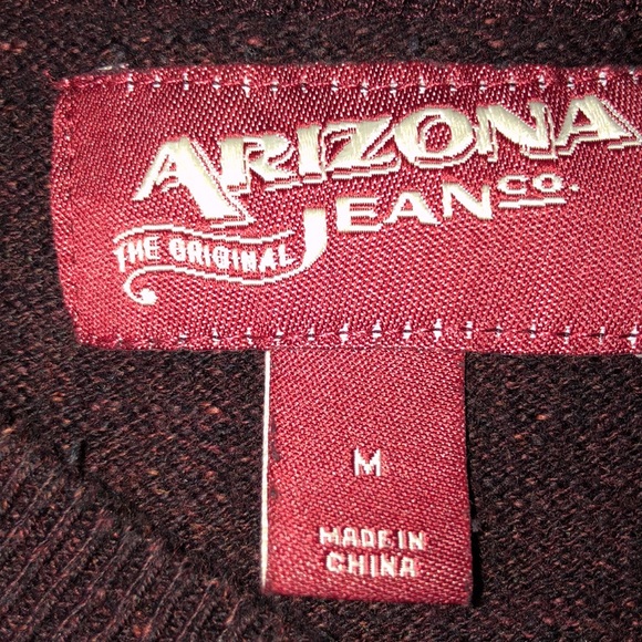 V-neck sweater/ burgundy/ medium / junior / Arizona sweater / unisex - Picture 5 of 8